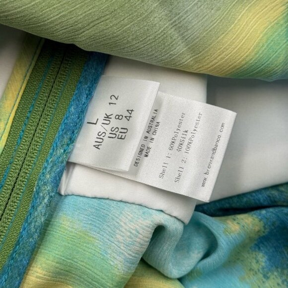 🆕 BRONX & BANCO 🧿 NWOT Bedouin Coastal Mini Dress, Blue Multi - Sz L US 8 - Picture 16 of 16